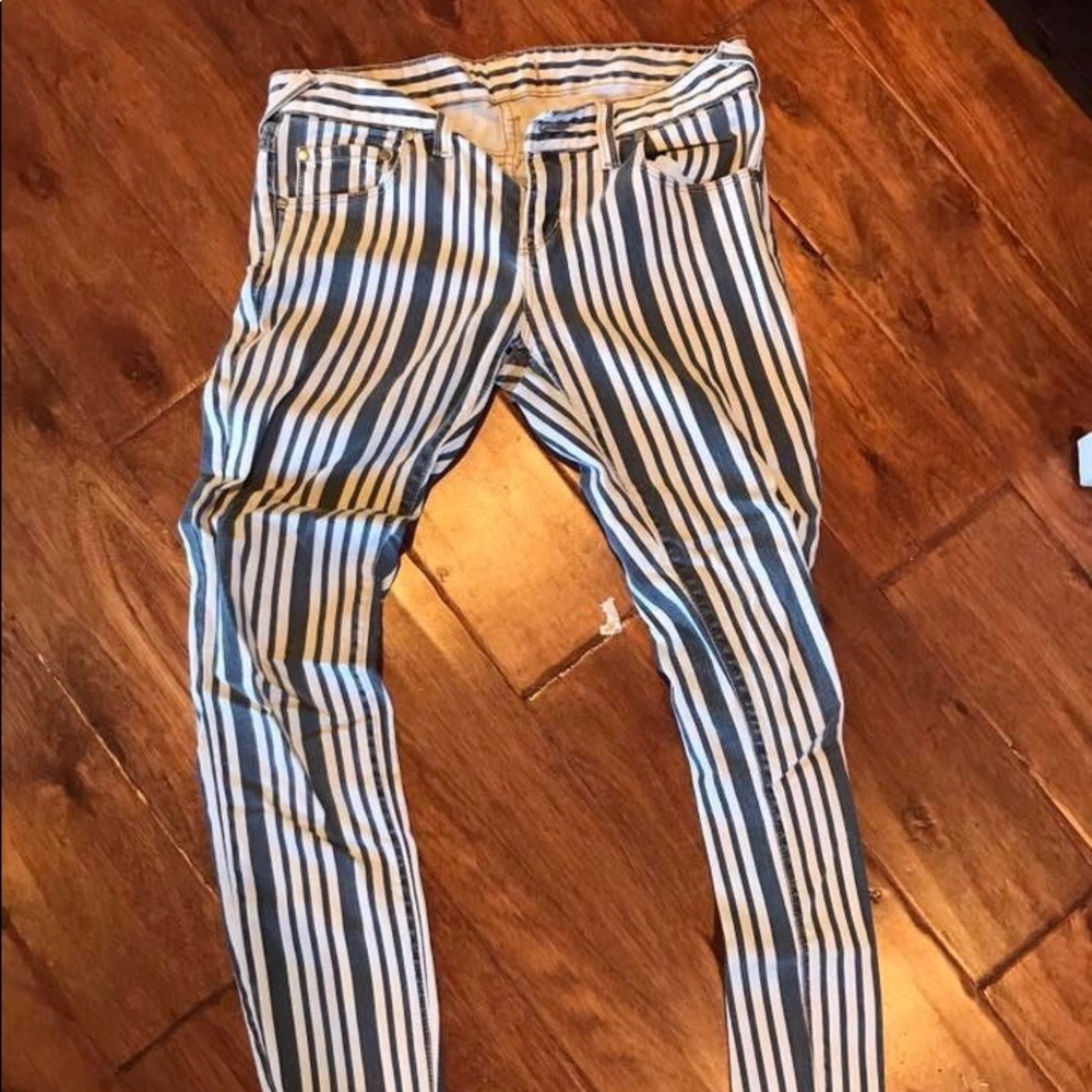 Striped skinny jeans size 25